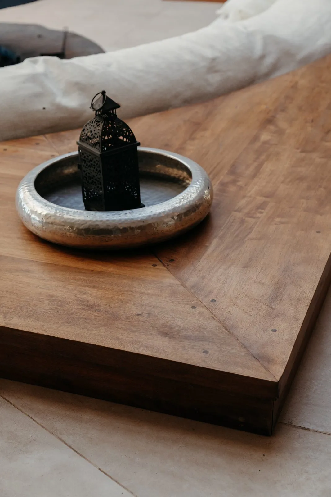 Tapa de mesa, detalle